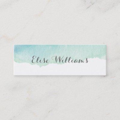 Turquoise Watercolor Contact Card
