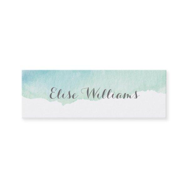 Turquoise Watercolor Contact Card