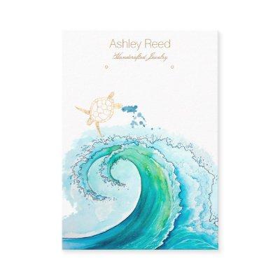 Turtle Ocean Inspired Jewelry Display Card