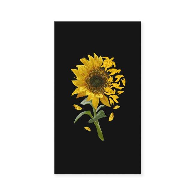 Turtle Sunflower Gardening Ocean Animal Awareness