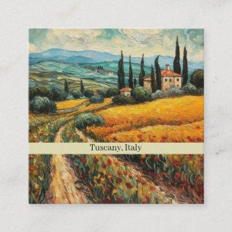 Tuscany countryside Italy van Gogh style Square