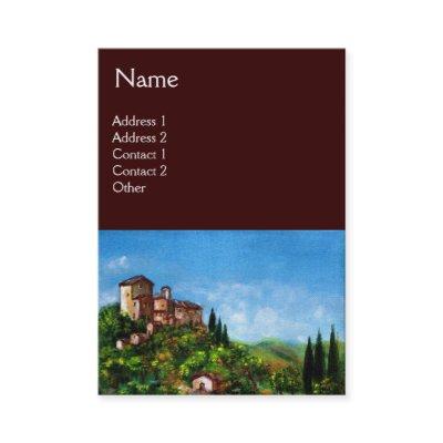 TUSCANY LANDSCAPE,ANTIQUE MEDIEVAL VILLAGE ,Brown