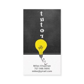 Tutor Teacher Chalkboard Light Bulb Idea