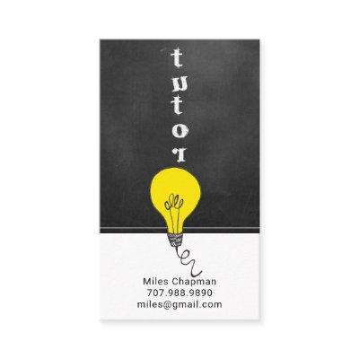 Tutor Teacher Chalkboard Light Bulb Idea