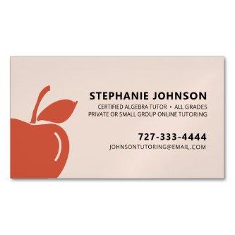 Tutor Teacher Entrepreneur Red Apple Logo  Magnet