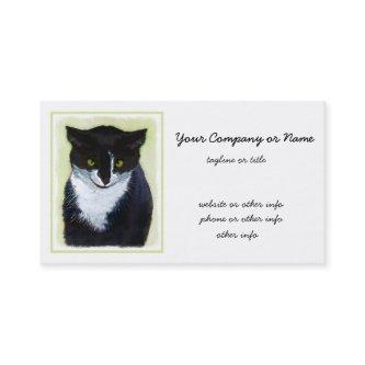 Tuxedo Cat Painting - Cute Original Cat Art