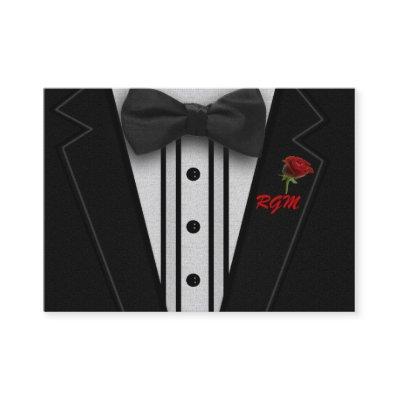 Tuxedo with Bow Tie Monogram