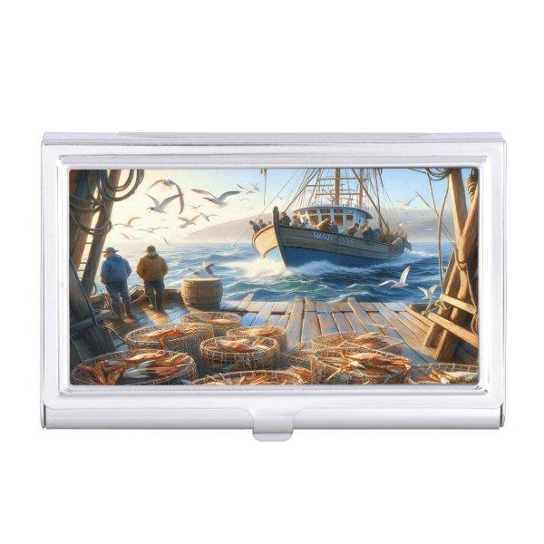 Twilight Harvest Fishermen Collecting Crabs  Case