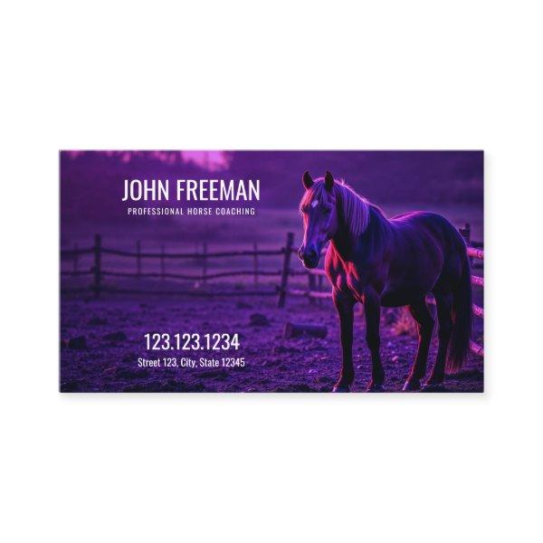 Twilight Purple Horse Silhouette Equine