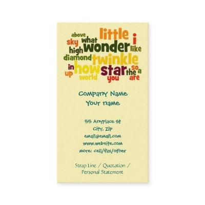 Twinkle Twinkle Little Star  template