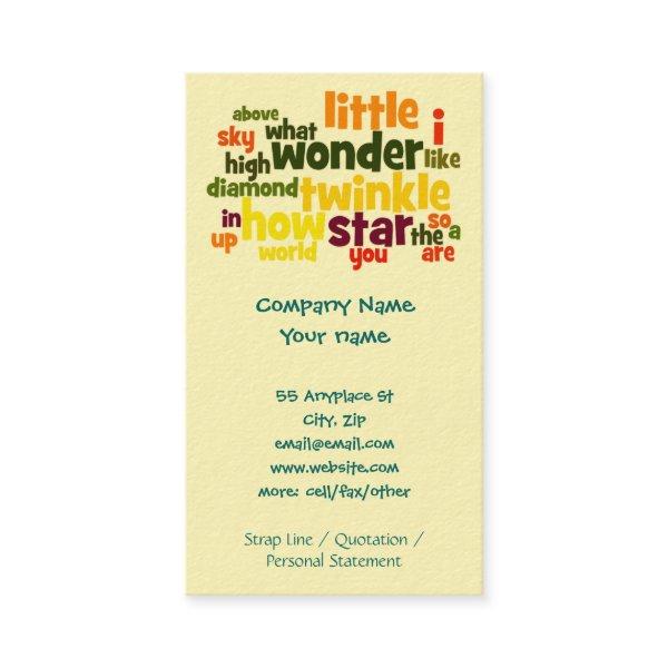 Twinkle Twinkle Little Star  template