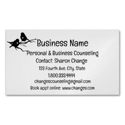 Two Bird Silhouette Personal Counseling Service  Magnet