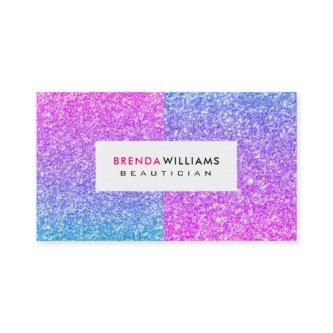 Two colors faux glitter geometric design