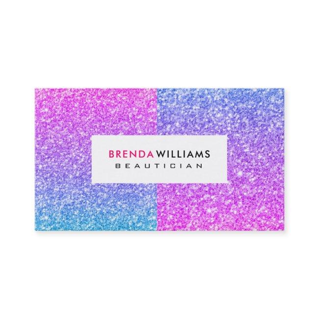 Two colors faux glitter geometric design