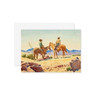 Two Cowboys on Horses by Maynard Dixon