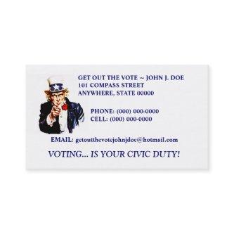 TWO DIFFERENT UNCLE SAM DESIGN GOTV