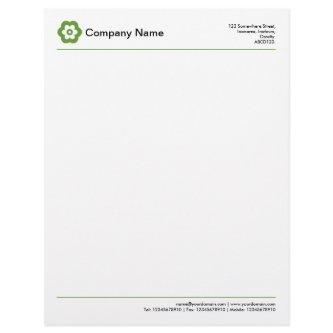 Two Lines v2 - Avocado Green Letterhead