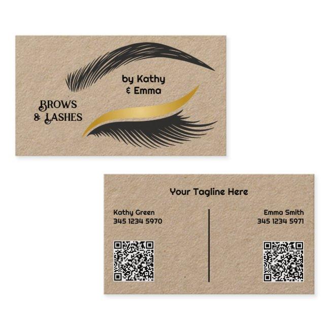 Two Names Brows Lashes QR Kraft