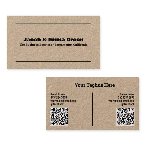 Two Names QR Kraft