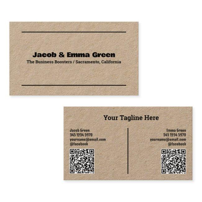 Two Names QR Kraft