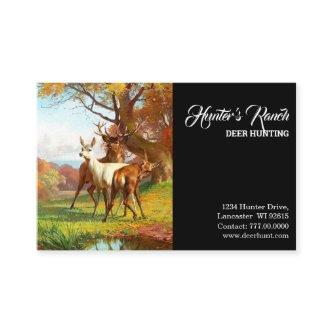 Two Red And White Deer In The Forest Hunting