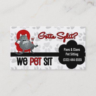 Two-Sided Custom Pet Sitter Red and Black
