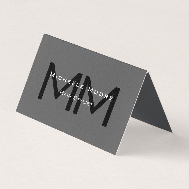 Two Sided Monogrammed Black Grey Euro Size Linen