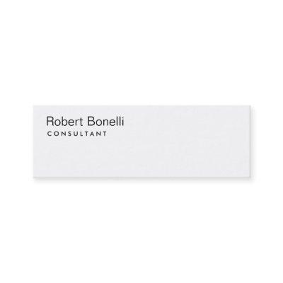 Two Sided Plain White Modern Consultant Slim  Mini