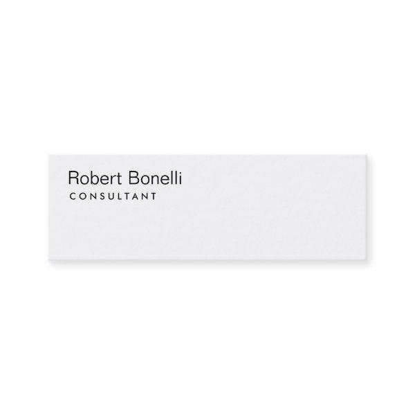 Two Sided Plain White Modern Consultant Slim  Mini