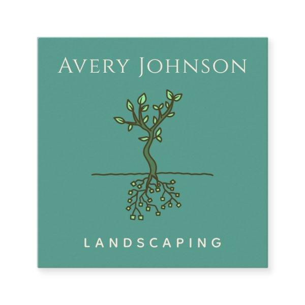 Two Sided Tree Roots Landscaping Gardening Green   Square