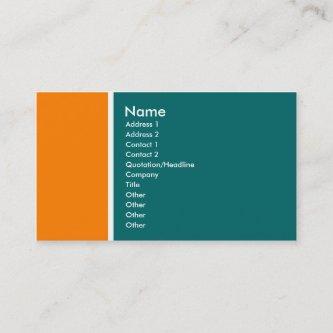 Two Tone (Orange and Teal Green)