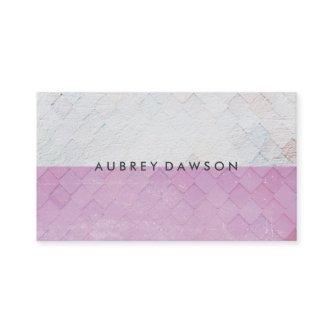 Two Tone White Pink Tile Grunge Pattern