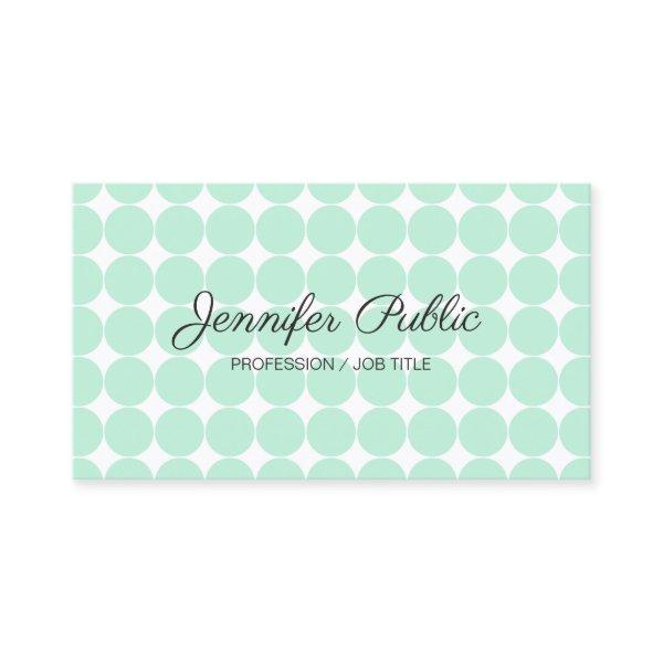 Typed Template Elegant Mint Green White Modern Bus