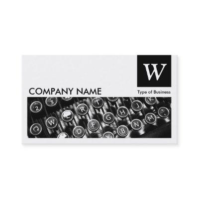 Typewriter Keys - Monogram and Panel - Black