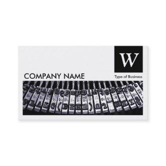 Typewriter - Monogram and Panel - Black