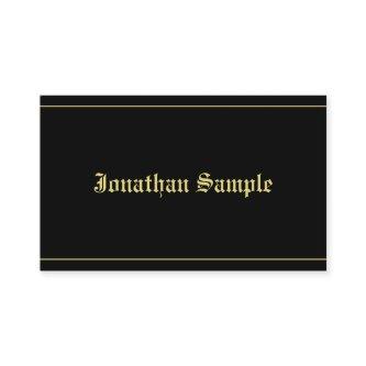 Typography Classic Old Font Black Gold Template