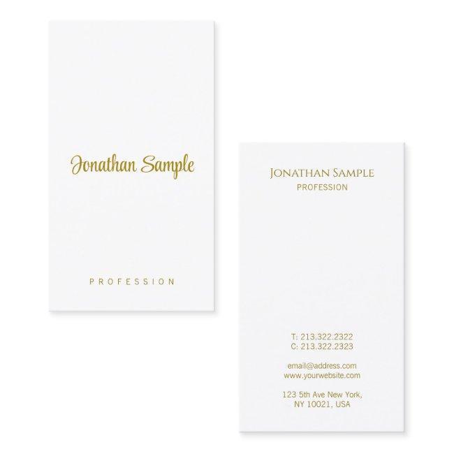 Typography Gold Text Modern Elegant Vertical