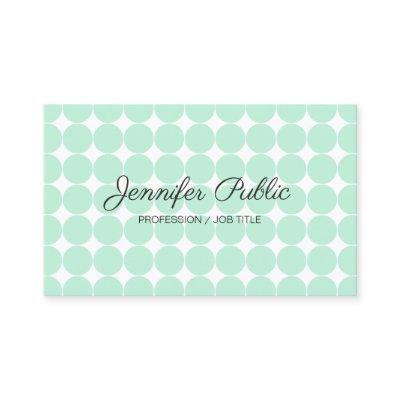 Typography Template Elegant Mint Green White Busin