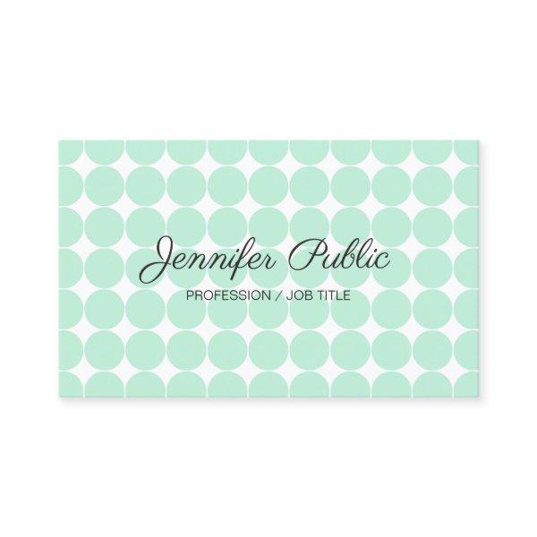 Typography Template Elegant Mint Green White Busin