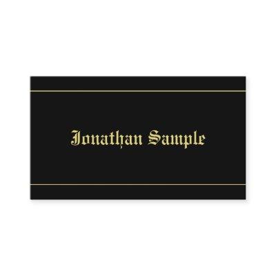 Typography Template Vintage Old Font Black Gold