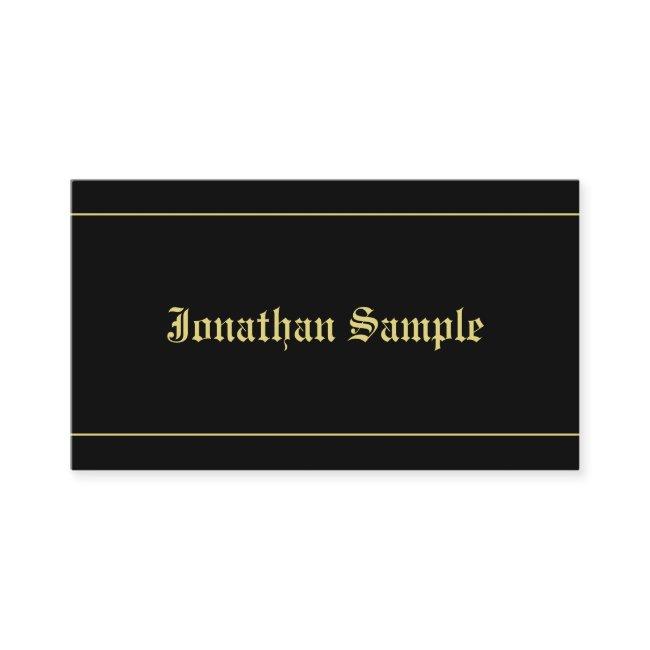 Typography Template Vintage Old Font Black Gold