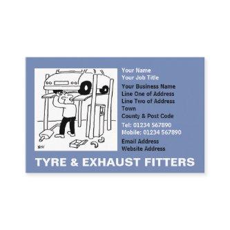 Tyre & Exhaust Fitters Cartoon