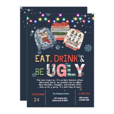 Ugly Sweater Christmas Party Invitation