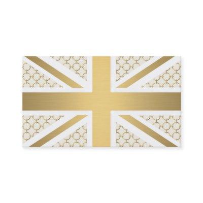 UK Union Jack Flag with Gold Equestrian Pattern
