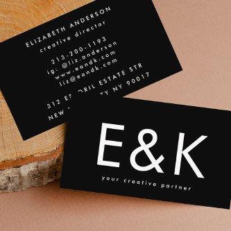 Ultra Modern Bold Big Monogram Black