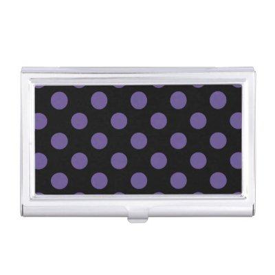 Ultra violet polka dots on black  holder