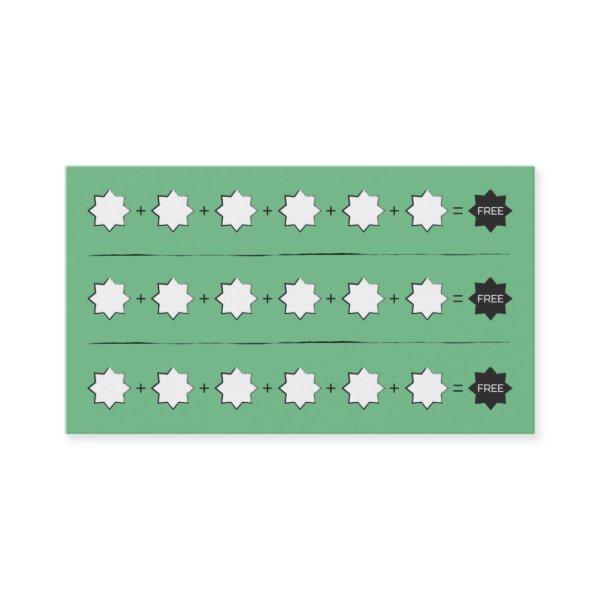 Unbranded Stars Punch Stamp Loyalty Card