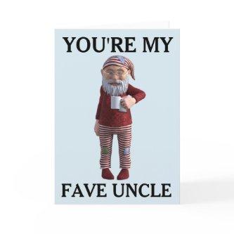 UNCLE BIRTHDAY GNOME ELF CARD