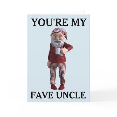 UNCLE BIRTHDAY GNOME ELF CARD