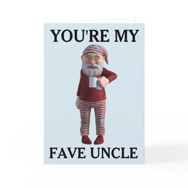 UNCLE BIRTHDAY GNOME ELF CARD